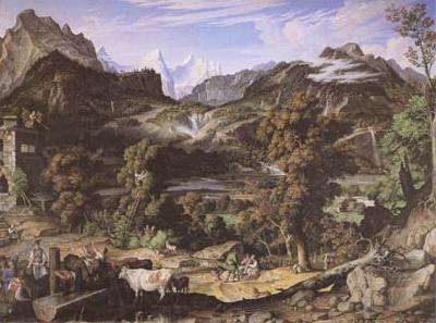 Joseph Anton Koch Seiss Landscape (Berner Oberland) (mk09) Spain oil painting art
